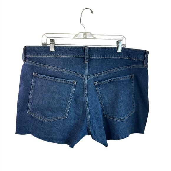 New With Tags Old Navy Sz 20 High-Rise O.G.Denim Shorts Frayed Flag Embroidery - Picture 2 of 12